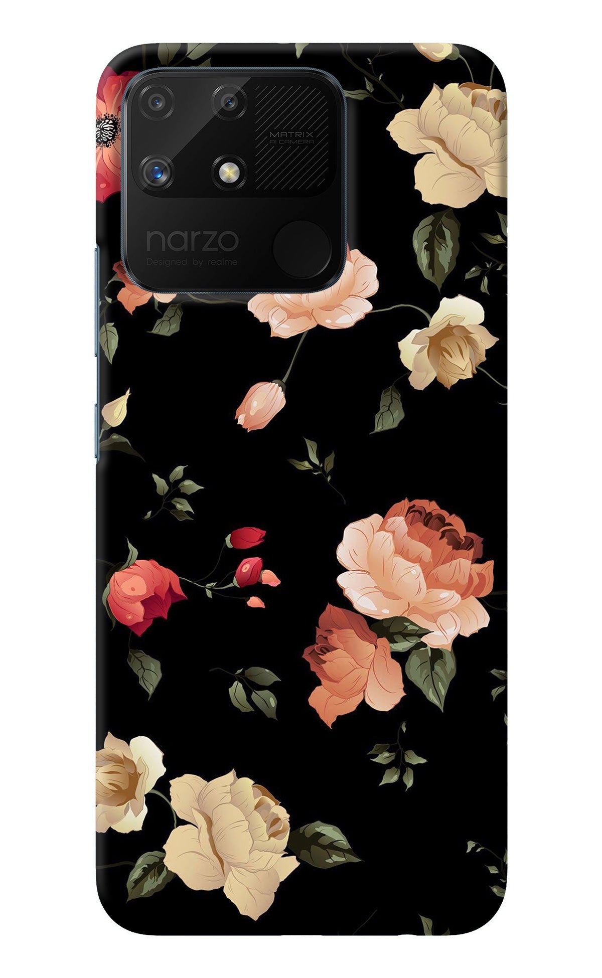 Flowers Realme Narzo 50A Back Cover