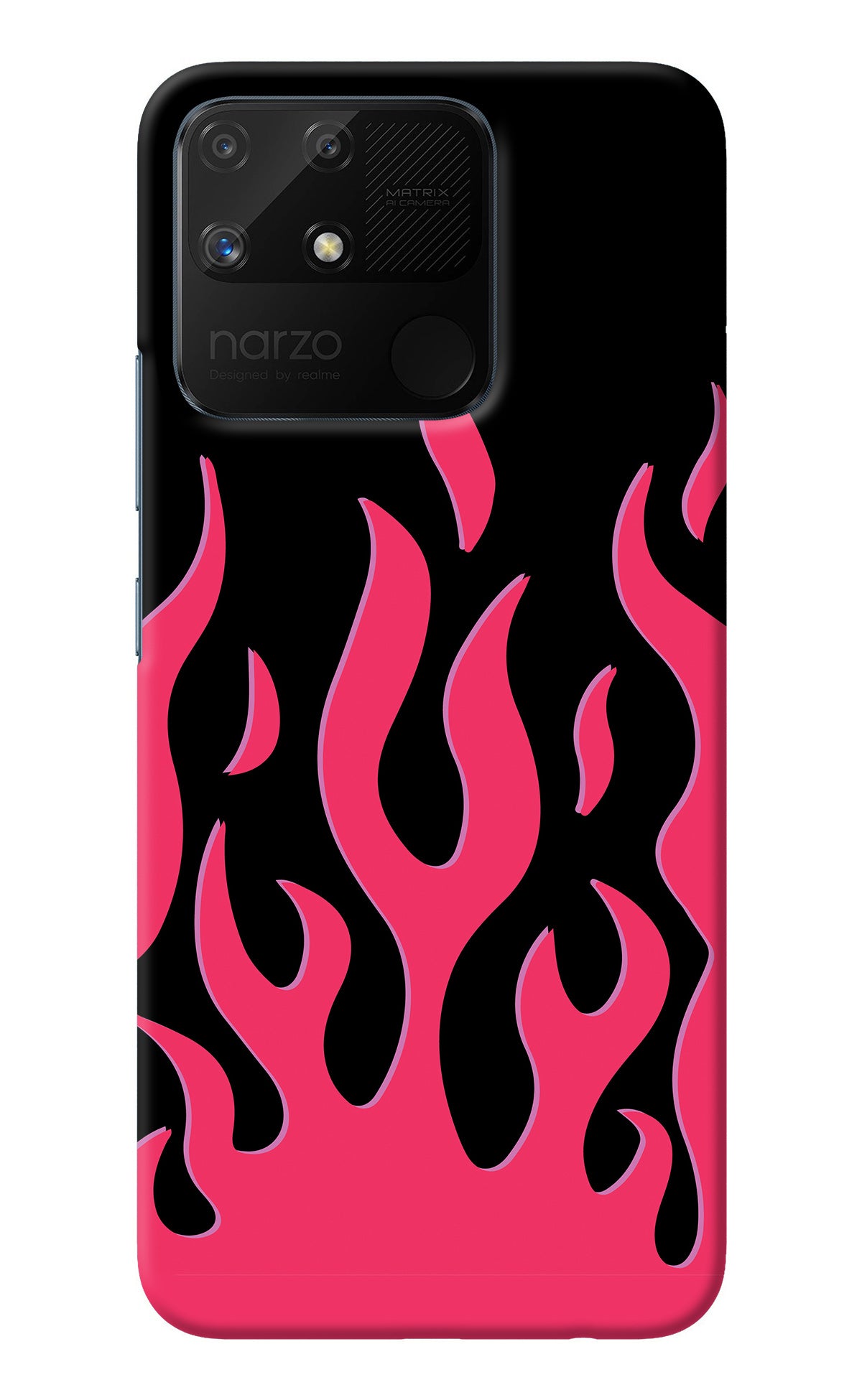 Fire Flames Realme Narzo 50A Back Cover