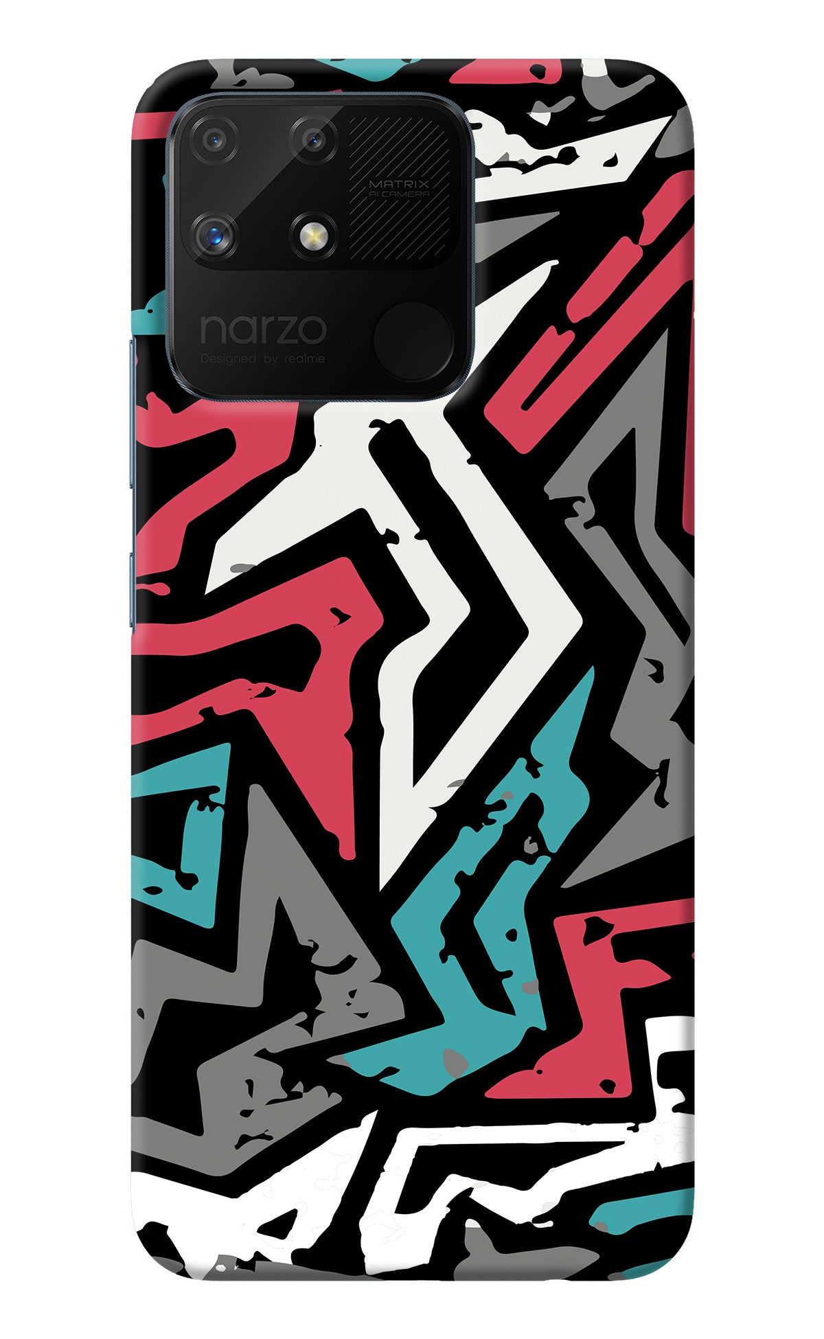 Geometric Graffiti Realme Narzo 50A Back Cover