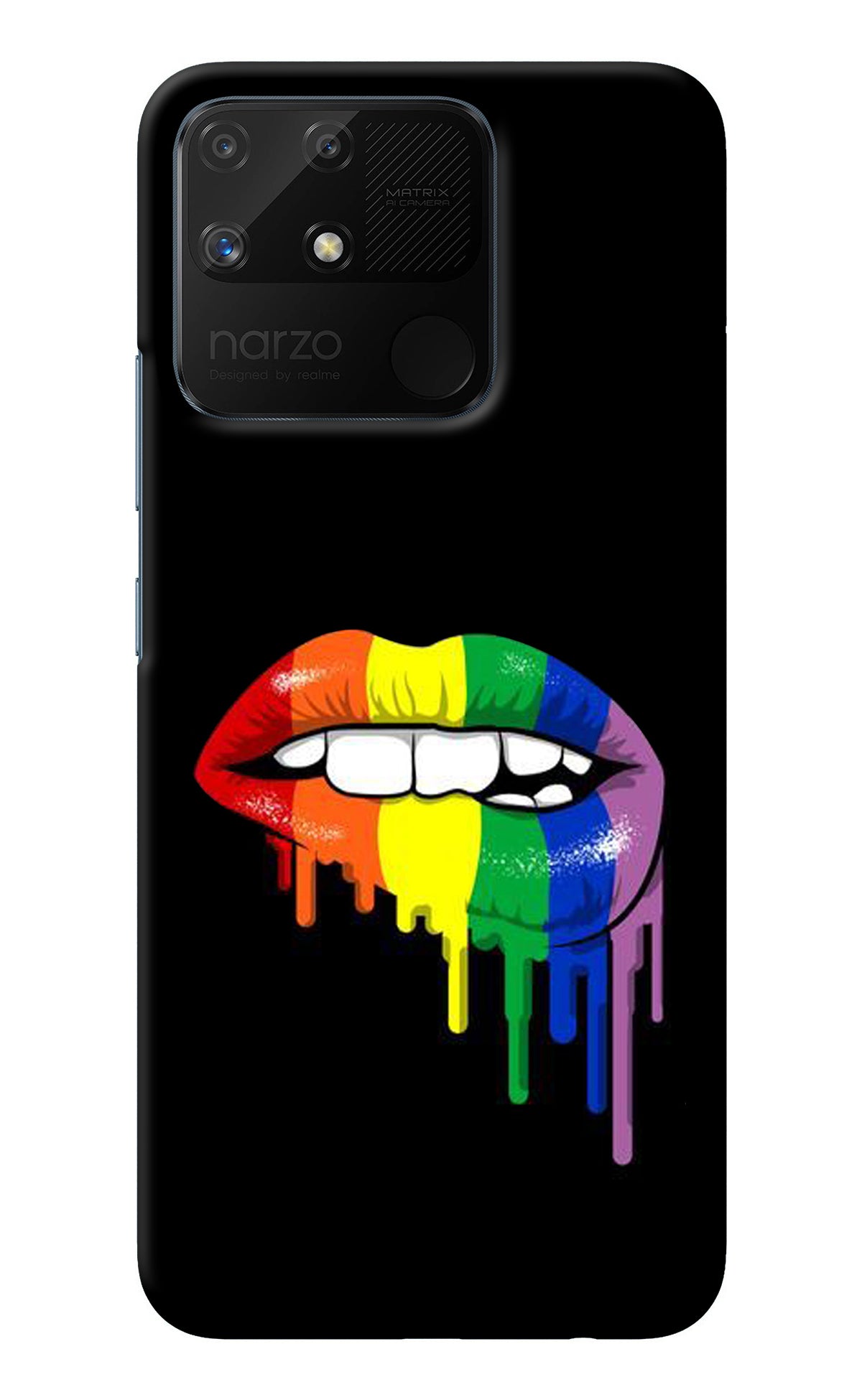 Lips Biting Realme Narzo 50A Back Cover