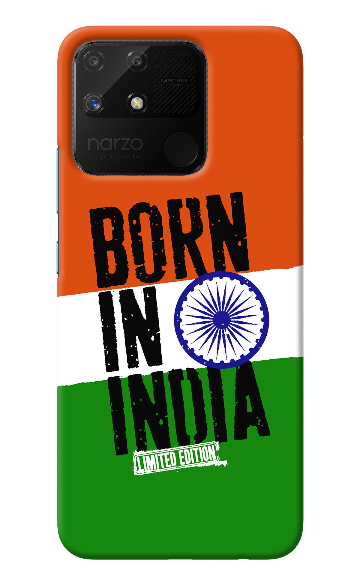 Born in India Realme Narzo 50A Back Cover