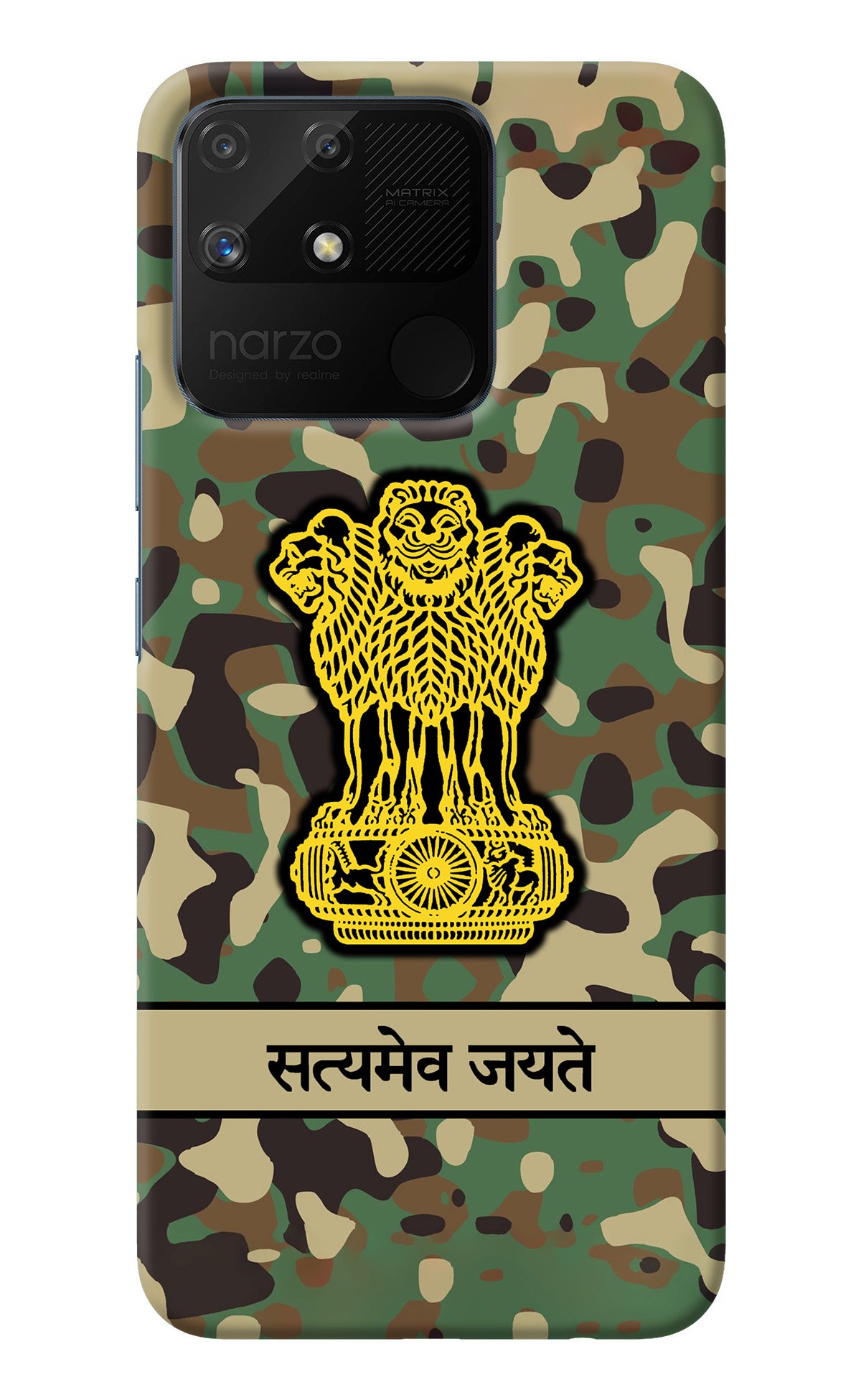 Satyamev Jayate Army Realme Narzo 50A Back Cover