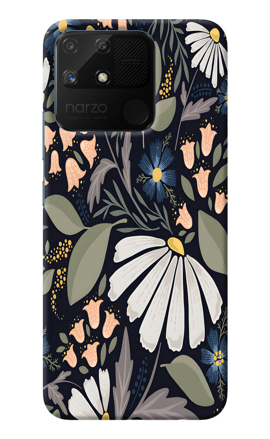 Flowers Art Realme Narzo 50A Back Cover