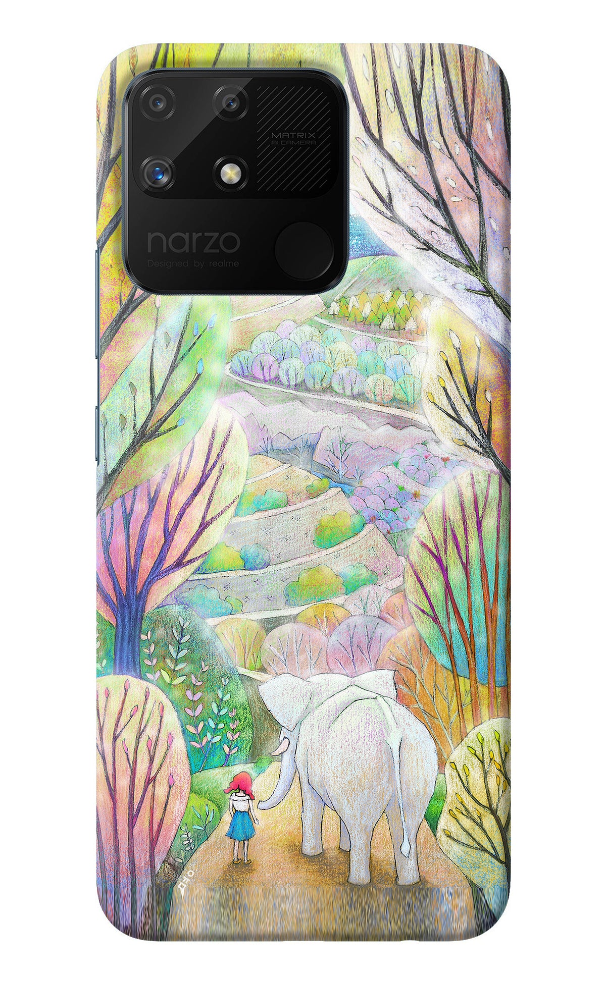 Nature Painting Realme Narzo 50A Back Cover