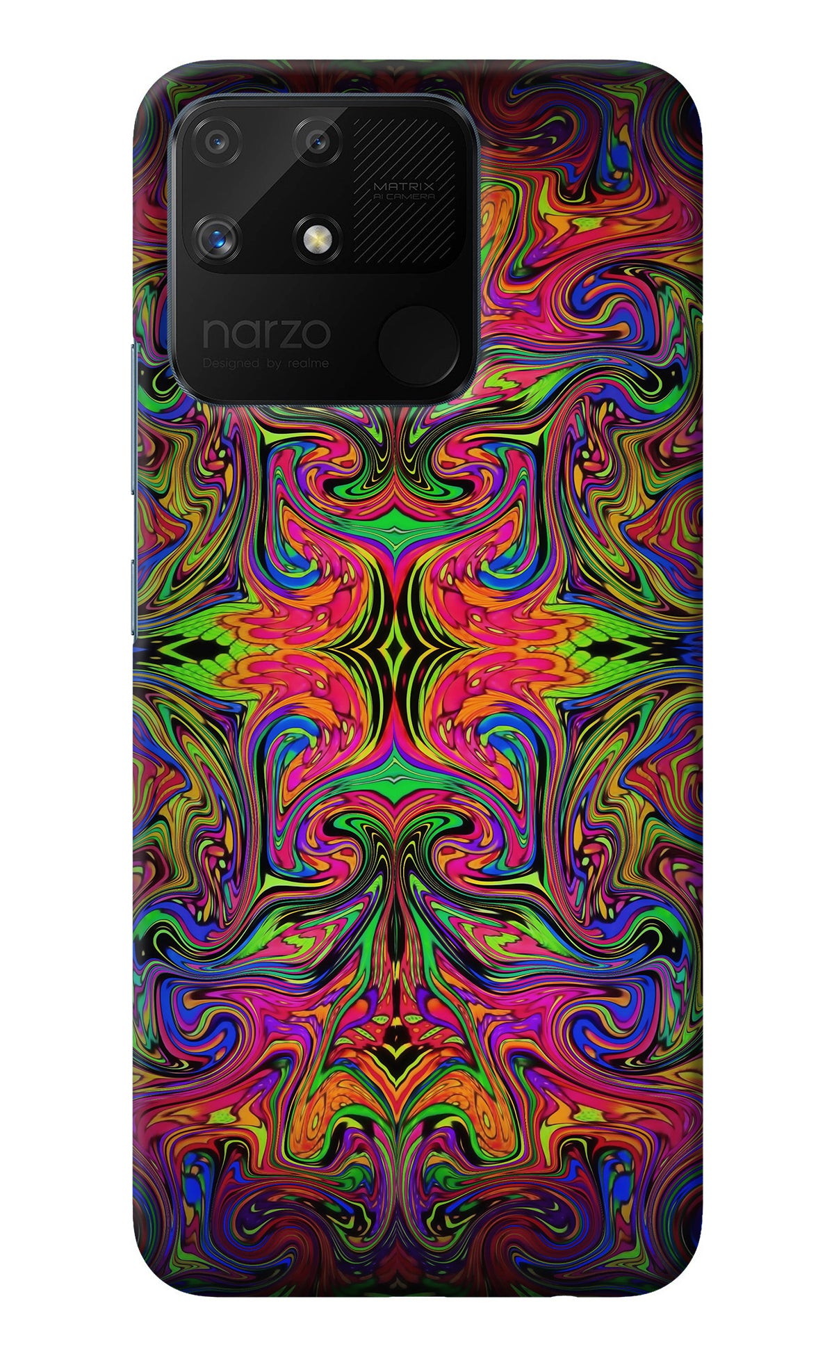 Psychedelic Art Realme Narzo 50A Back Cover