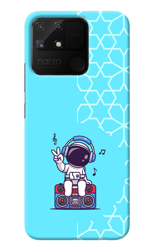 Cute Astronaut Chilling Realme Narzo 50A Back Cover