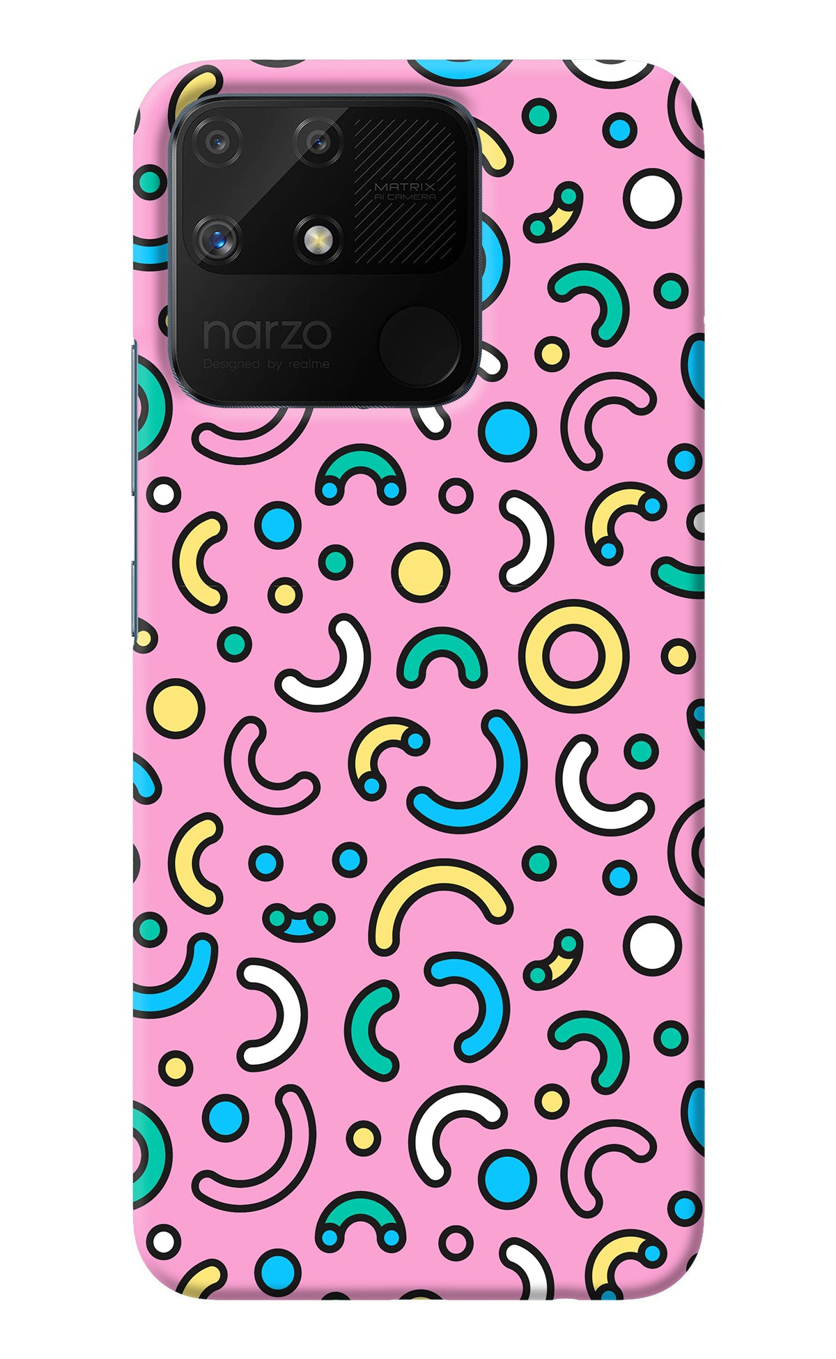 Memphis Design Realme Narzo 50A Back Cover