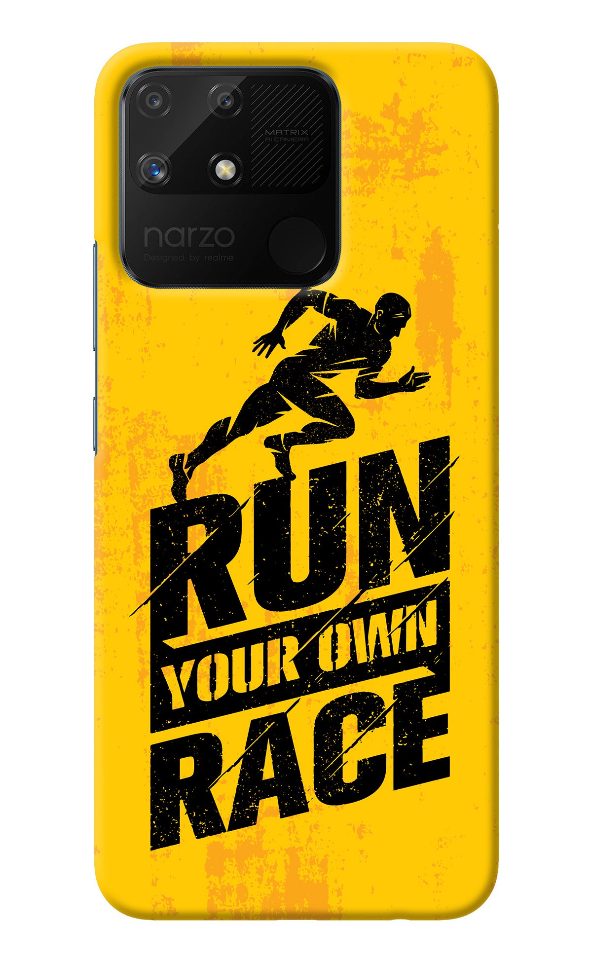 Run Your Own Race Realme Narzo 50A Back Cover