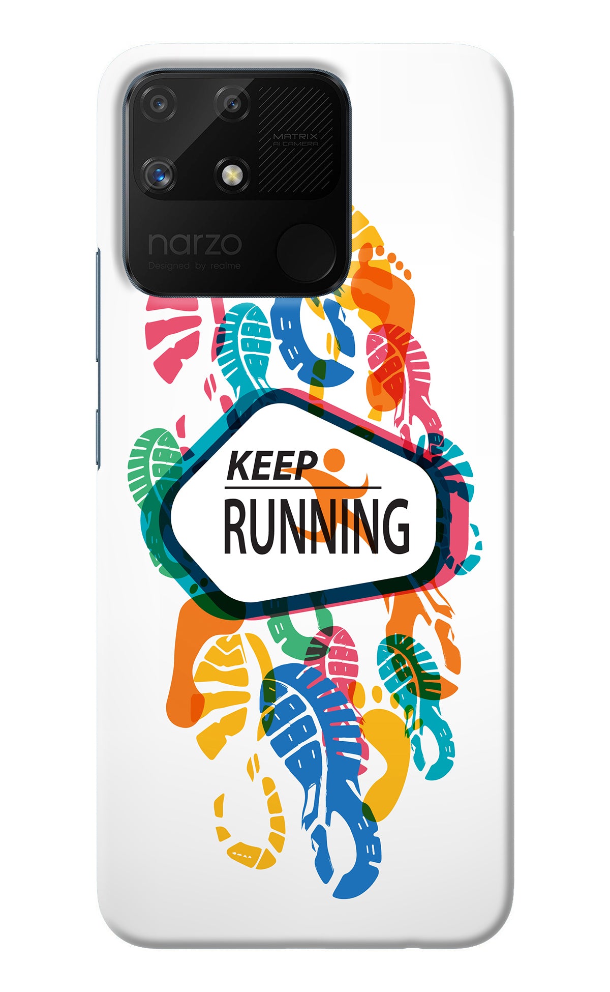 Keep Running Realme Narzo 50A Back Cover