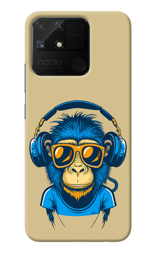 Monkey Headphone Realme Narzo 50A Back Cover