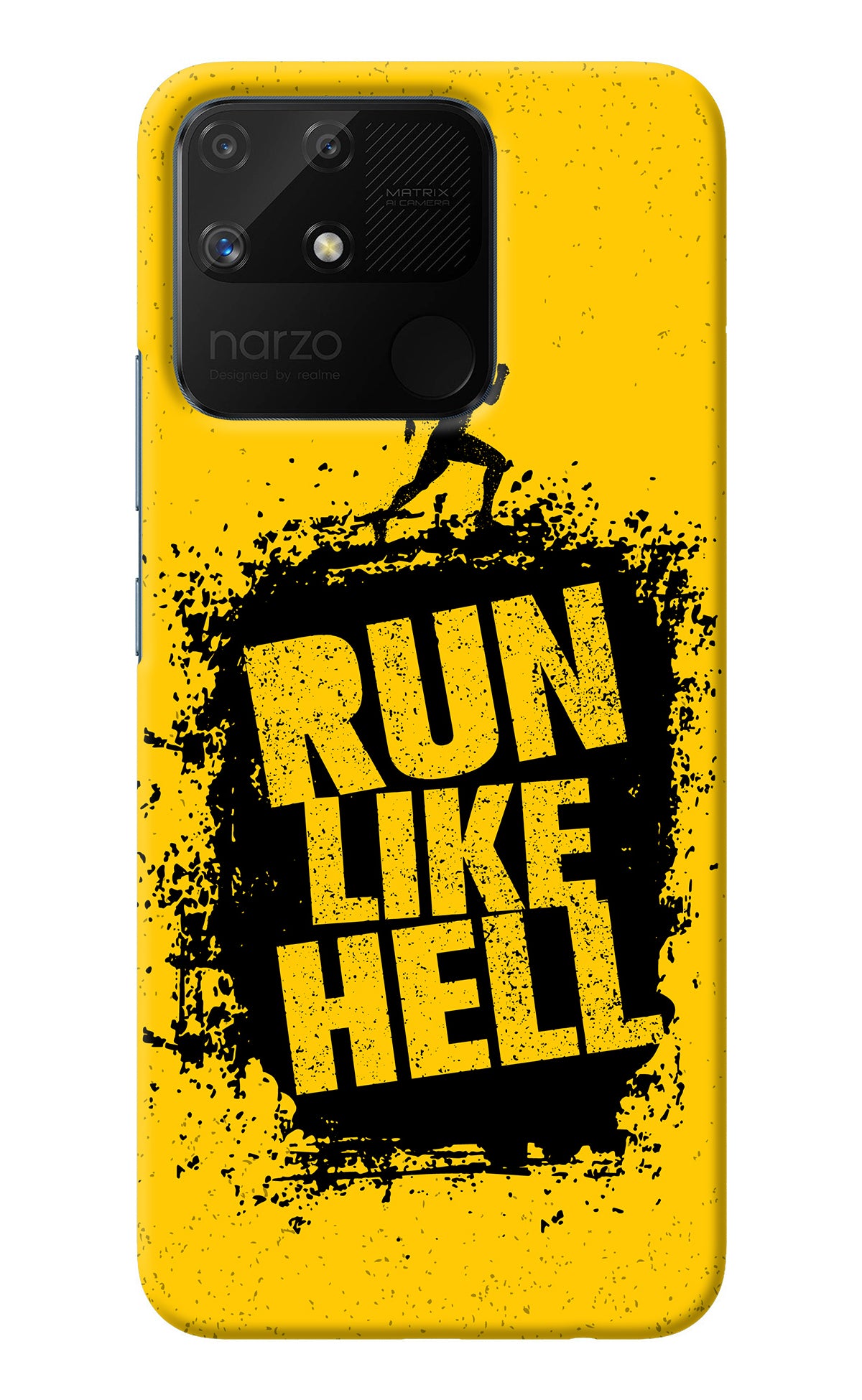 Run Like Hell Realme Narzo 50A Back Cover