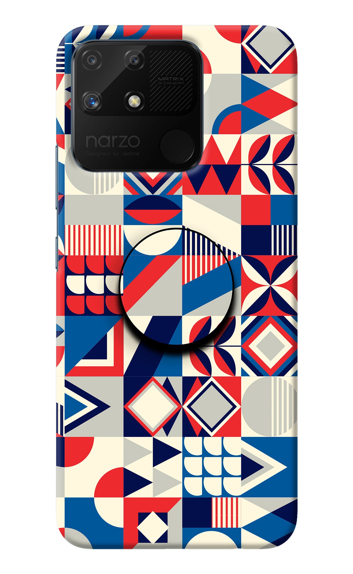 Colorful Pattern Realme Narzo 50A Pop Case