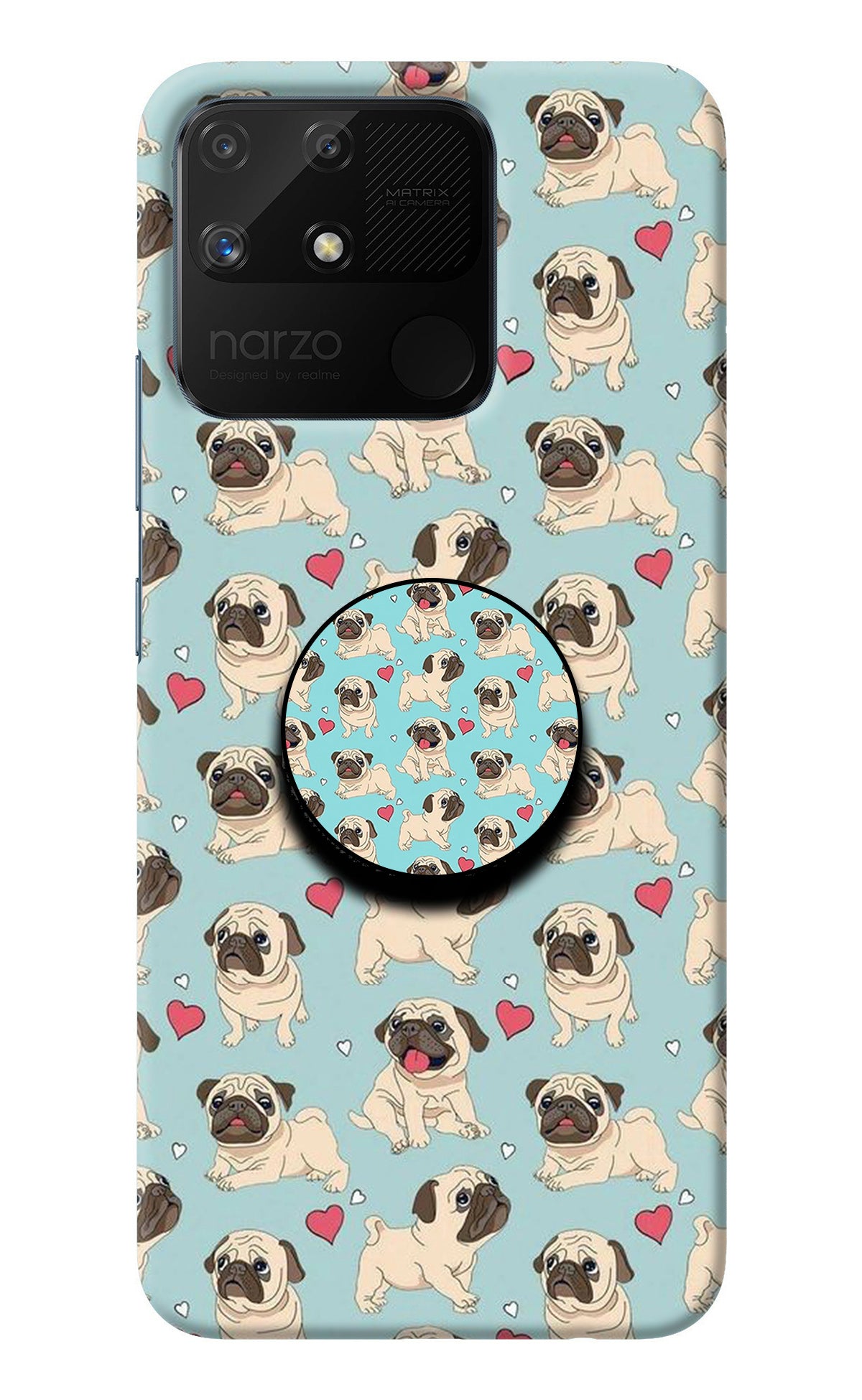 Pug Dog Realme Narzo 50A Pop Case