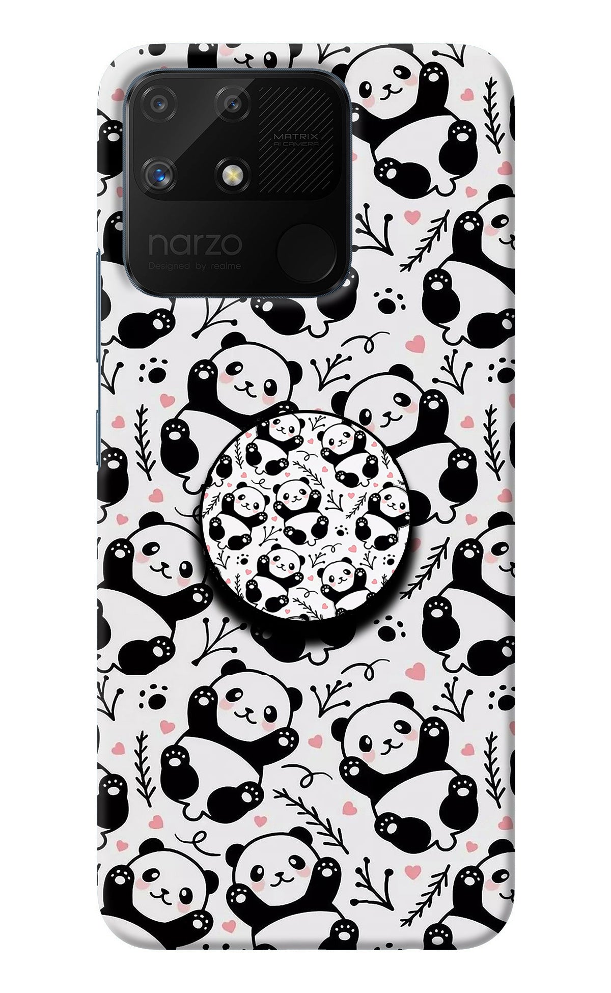 Cute Panda Realme Narzo 50A Pop Case