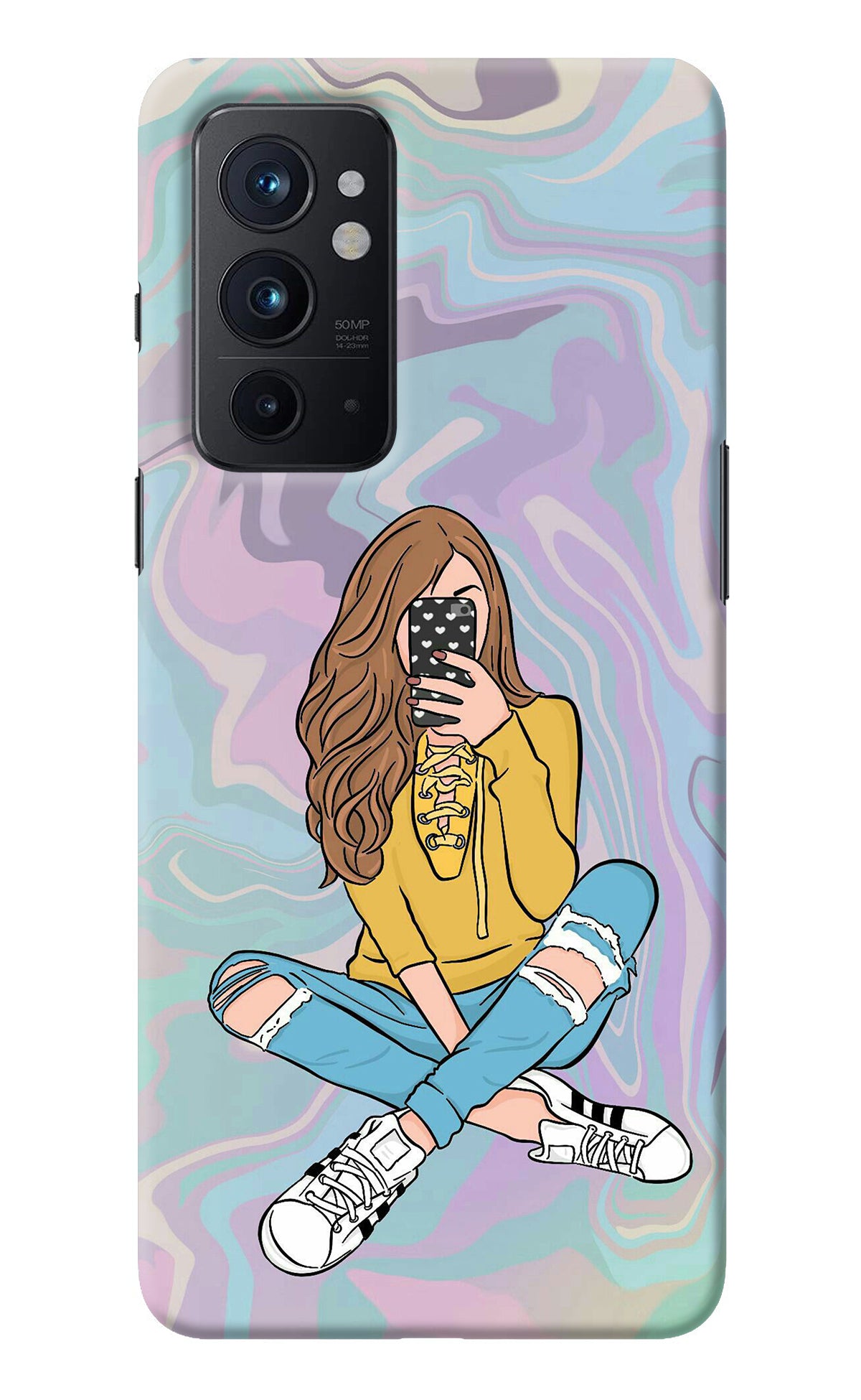 Selfie Girl Oneplus 9RT Back Cover