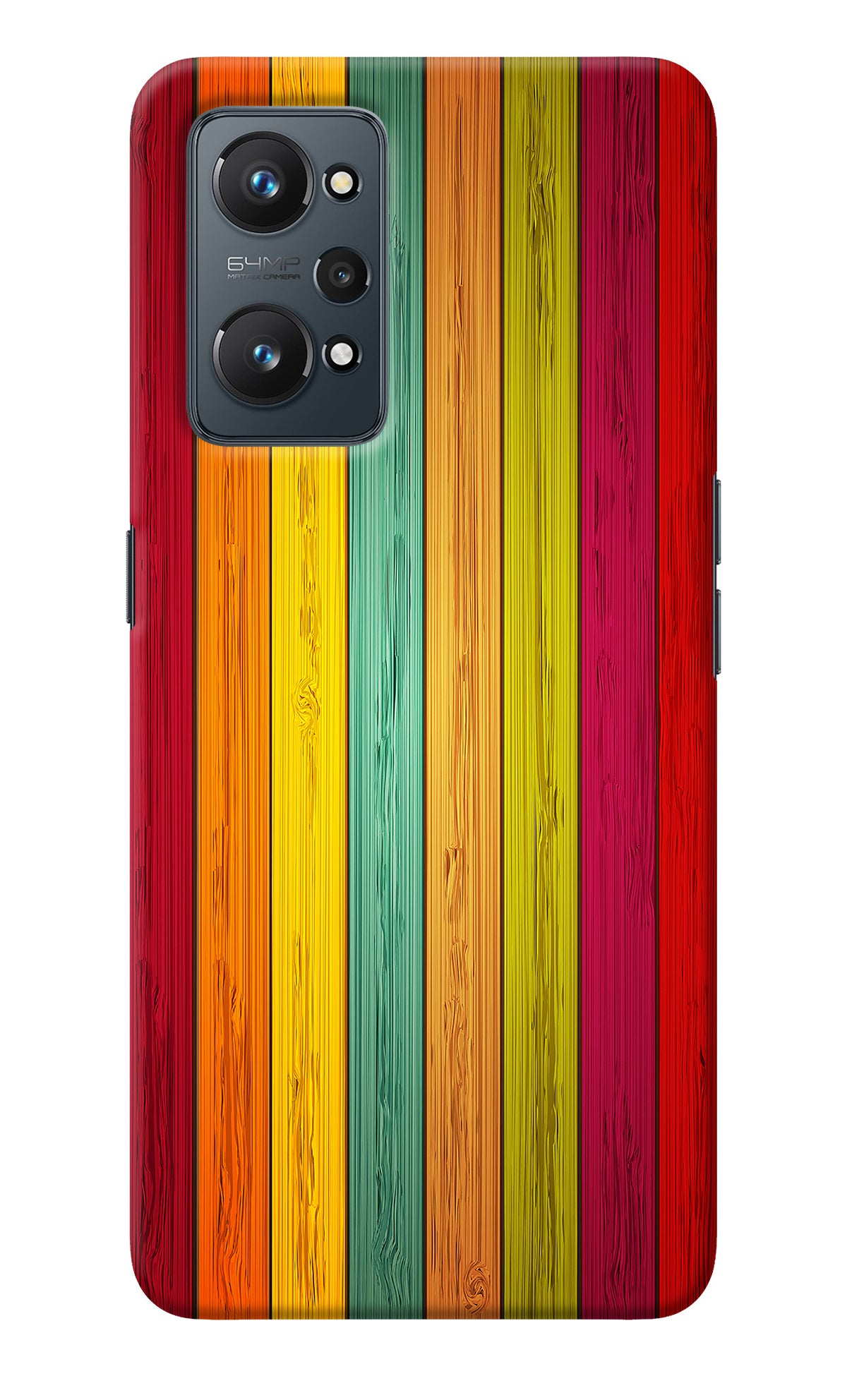 Multicolor Wooden Realme GT NEO 2/Neo 3T Back Cover