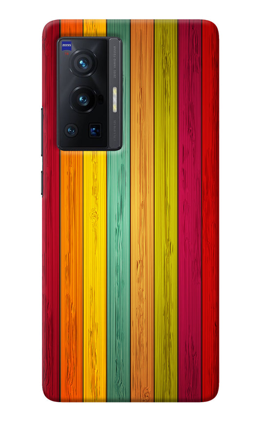 Multicolor Wooden Vivo X70 Pro Back Cover