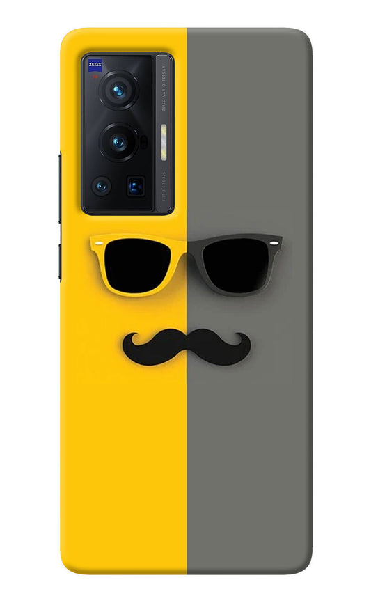 Sunglasses with Mustache Vivo X70 Pro Back Cover