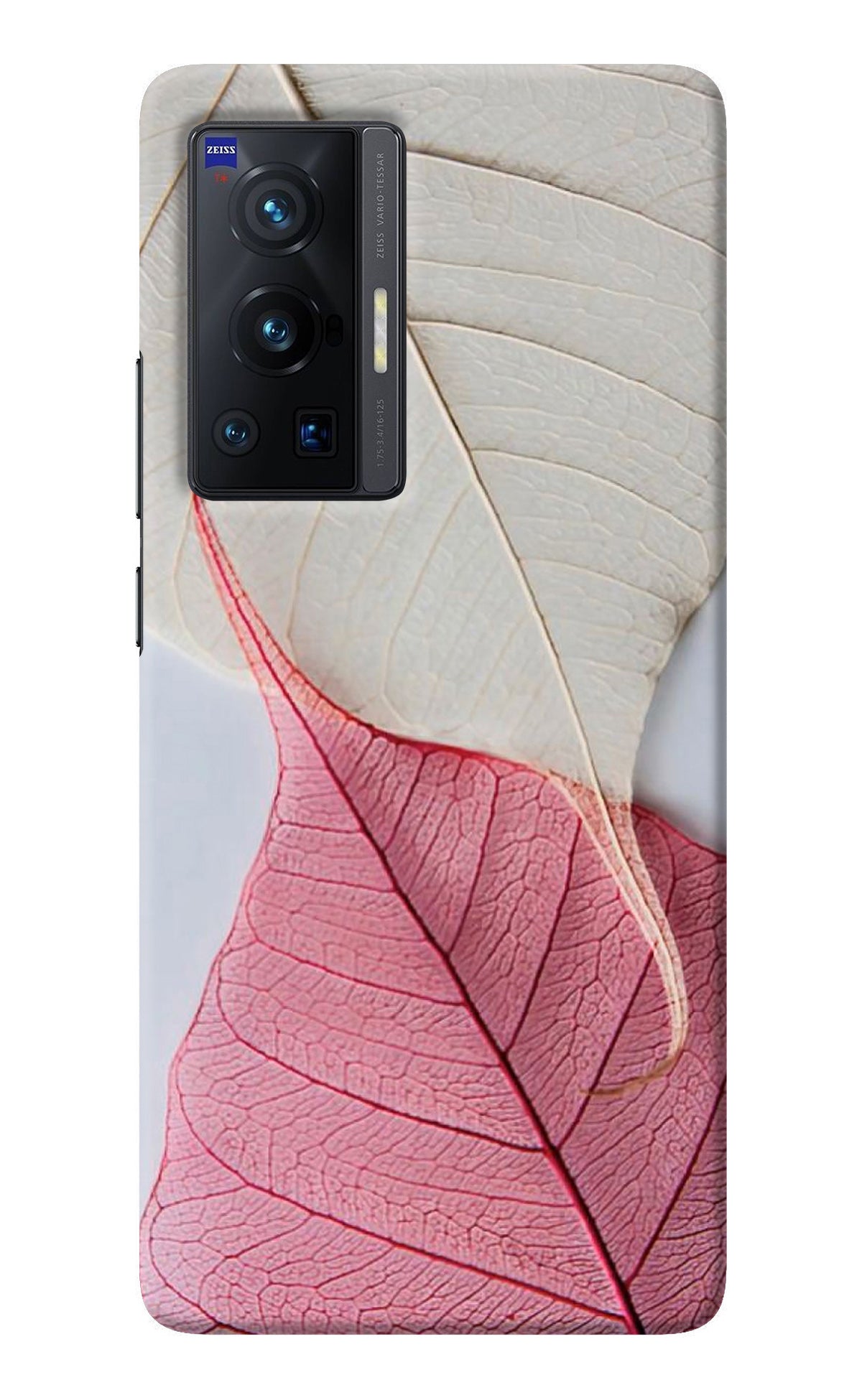 White Pink Leaf Vivo X70 Pro Back Cover