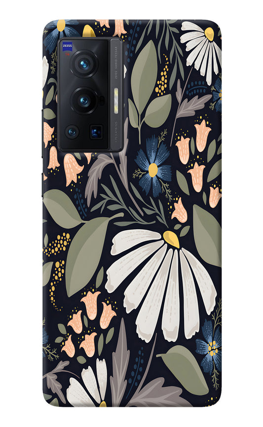 Flowers Art Vivo X70 Pro Back Cover