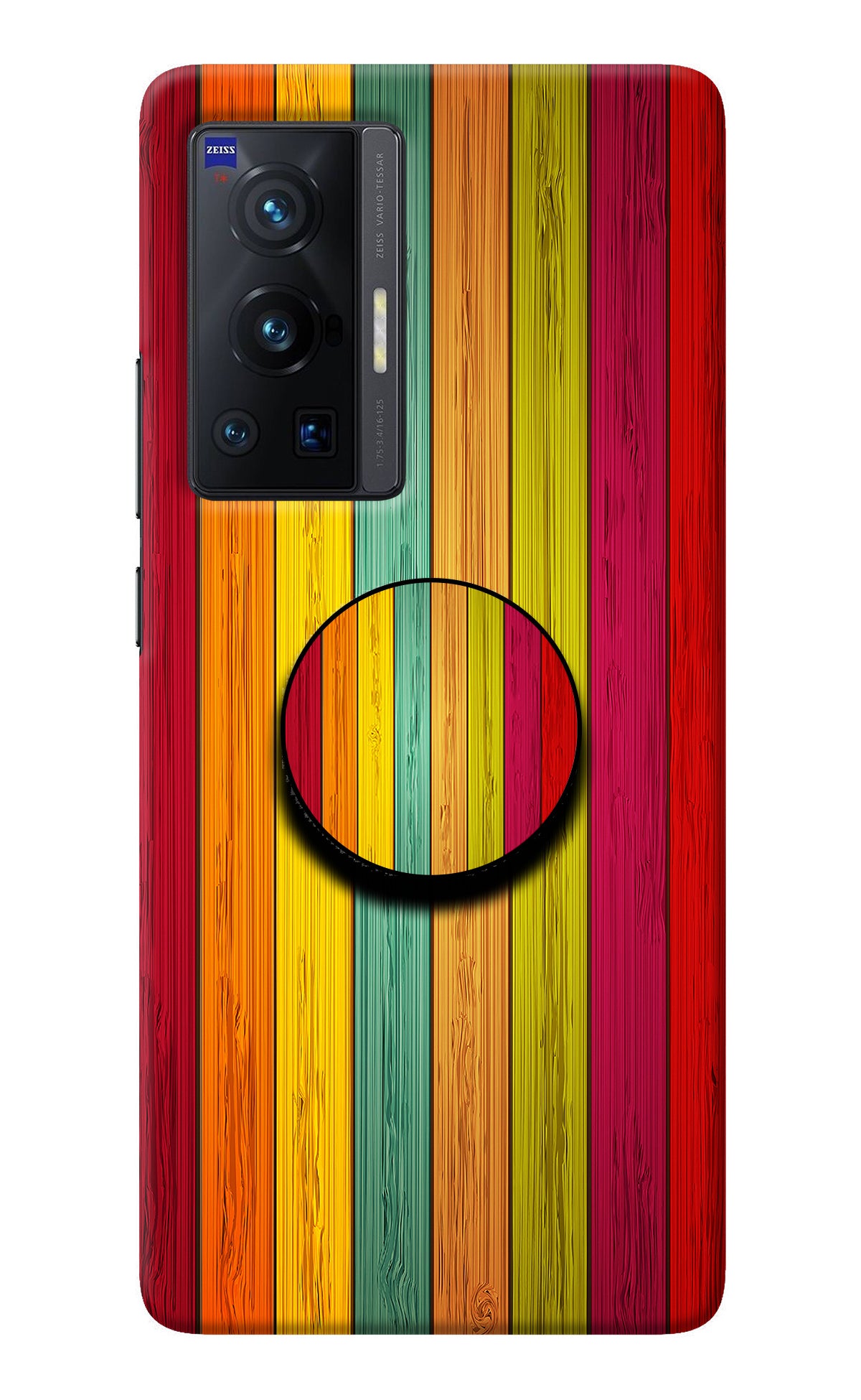Multicolor Wooden Vivo X70 Pro Pop Case