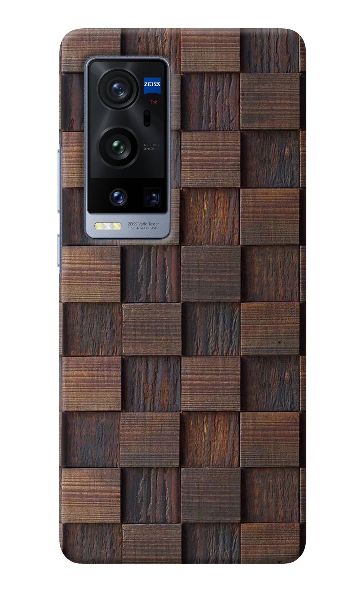 Wooden Cube Design Vivo X60 Pro+ Back Cover