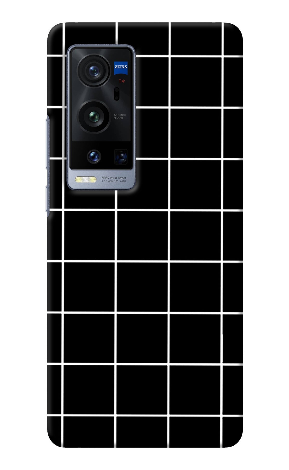 White Grid Vivo X60 Pro+ Back Cover