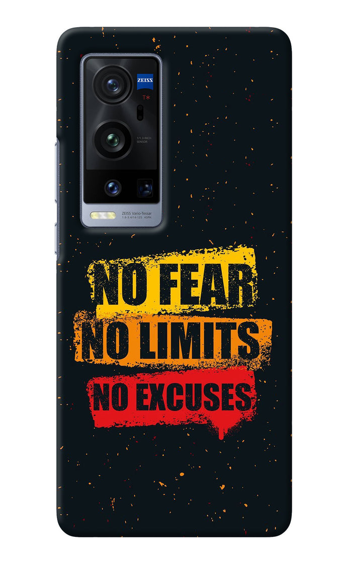 No Fear No Limits No Excuse Vivo X60 Pro+ Back Cover