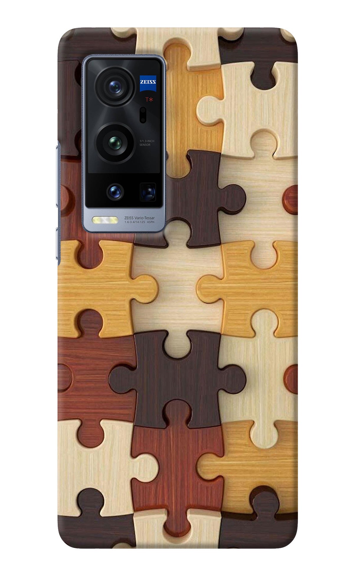 Wooden Puzzle Vivo X60 Pro+ Back Cover