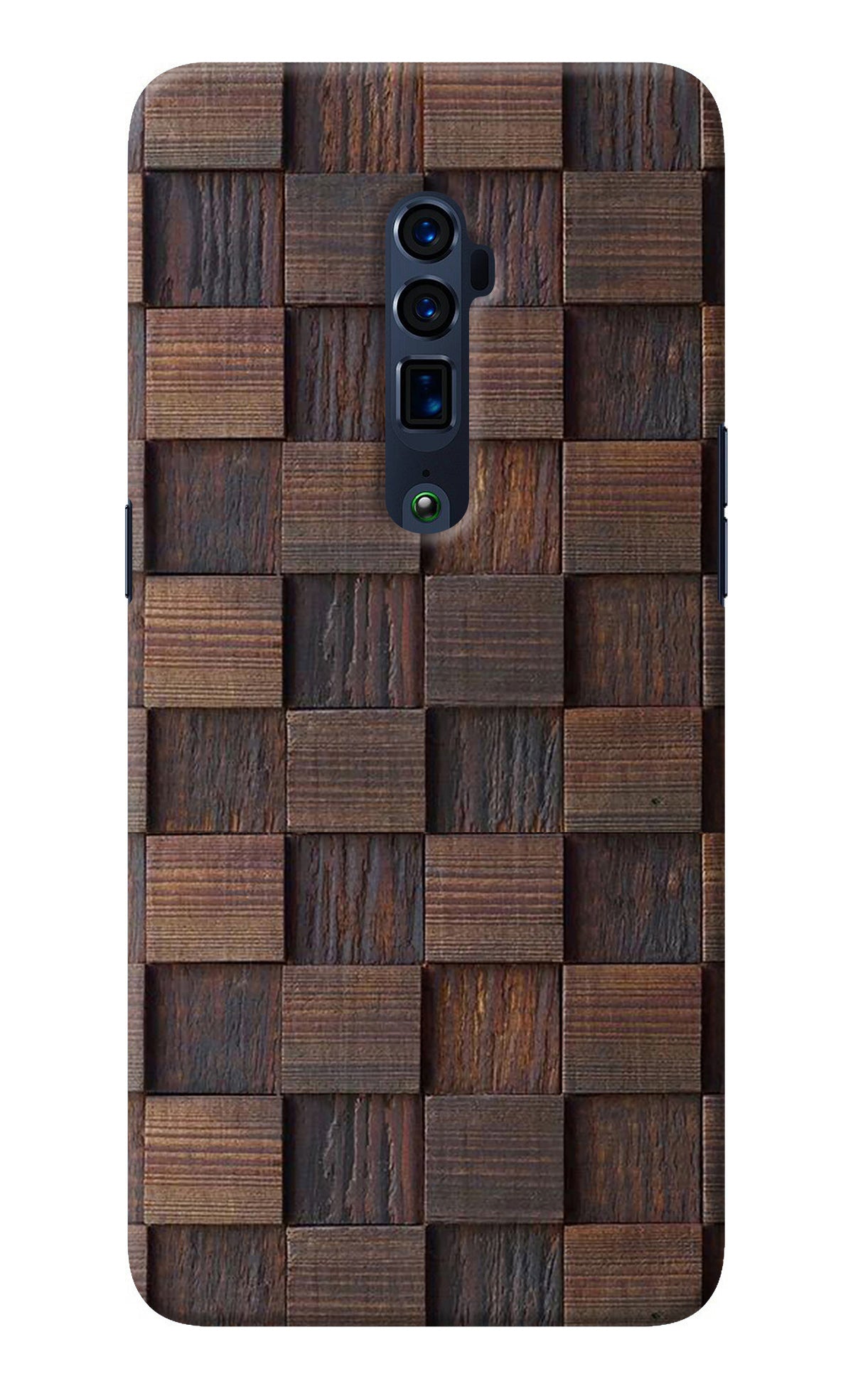 Wooden Cube Design Oppo Reno 10x Zoom Back Cover