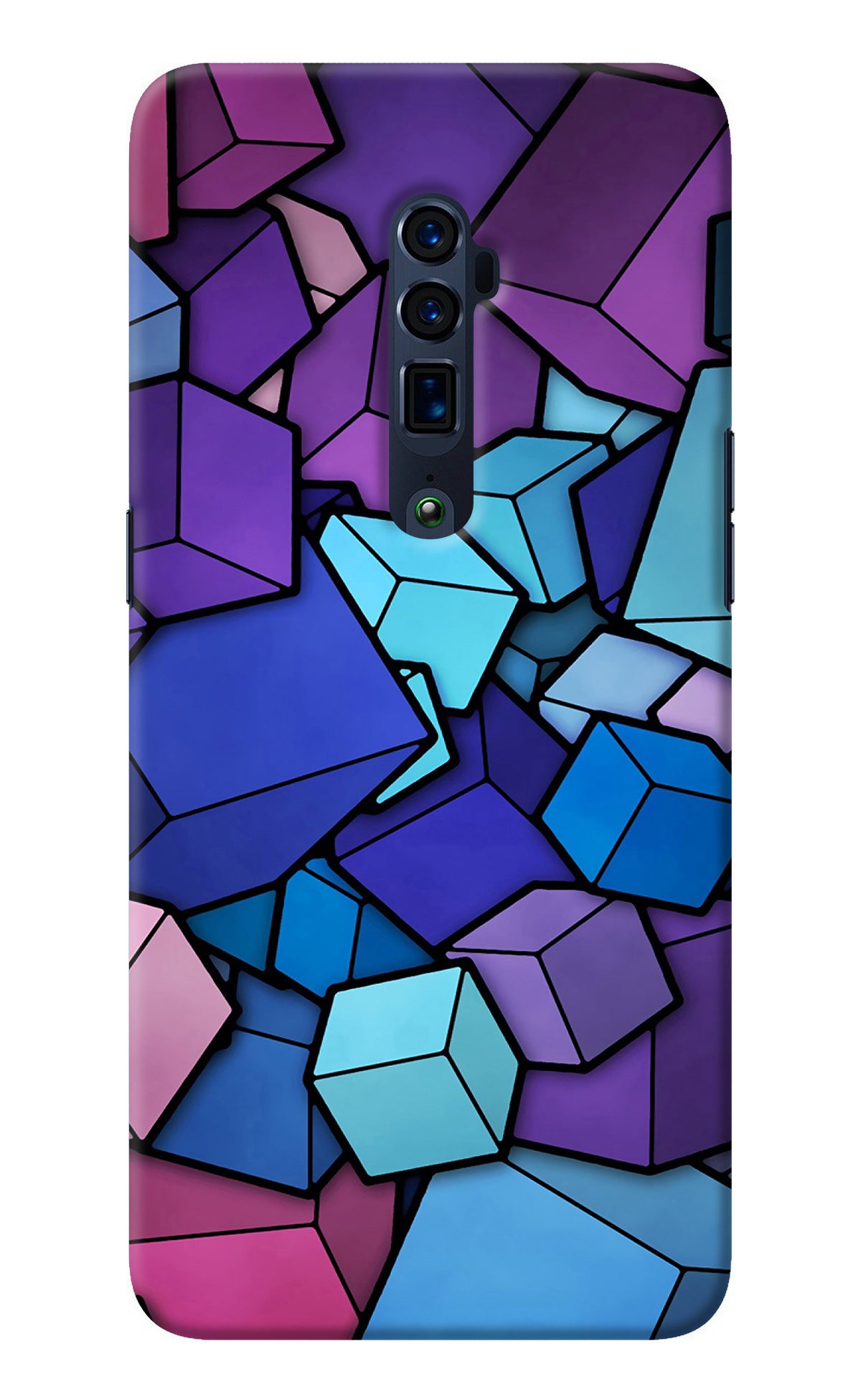 Cubic Abstract Oppo Reno 10x Zoom Back Cover