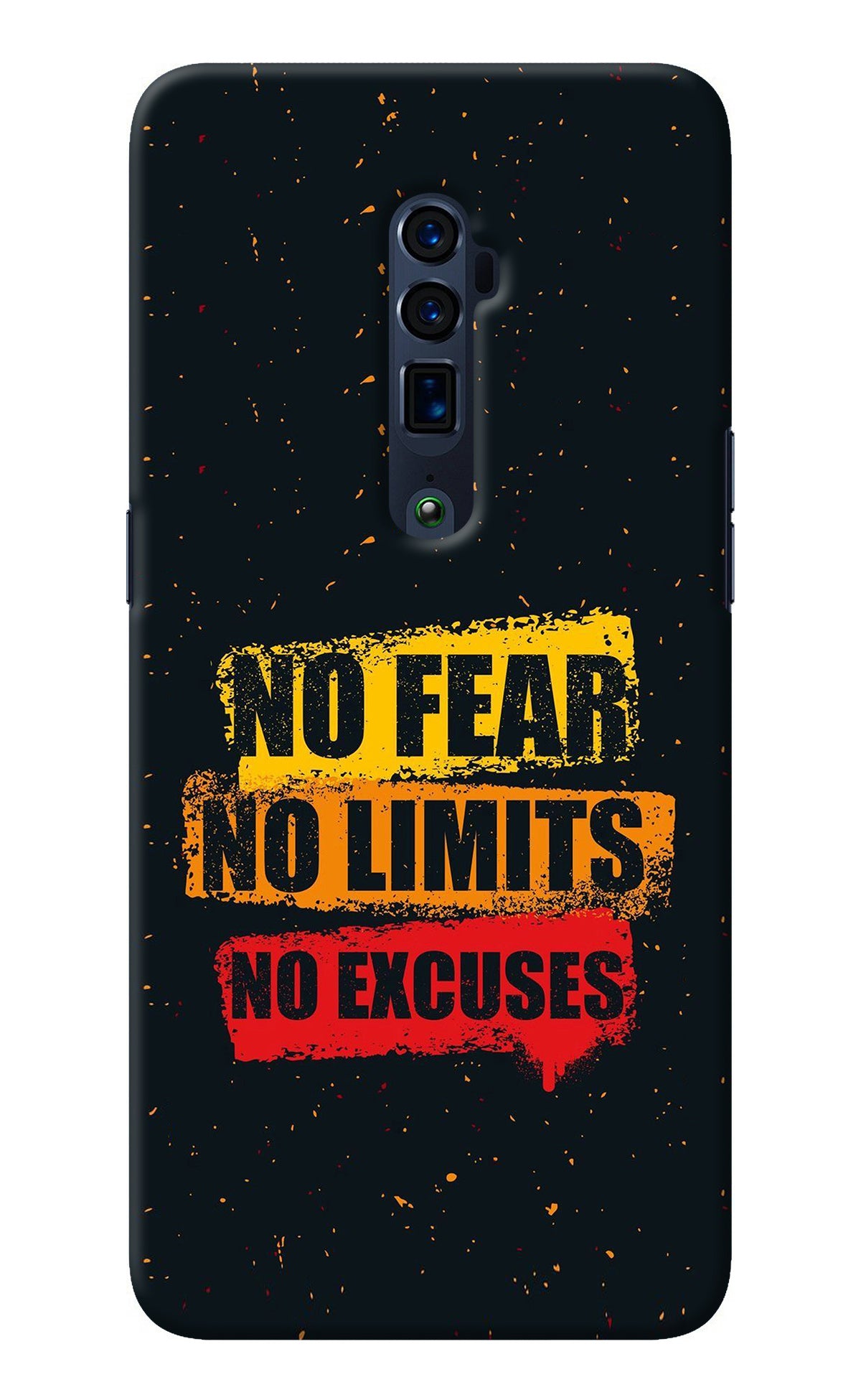 No Fear No Limits No Excuse Oppo Reno 10x Zoom Back Cover