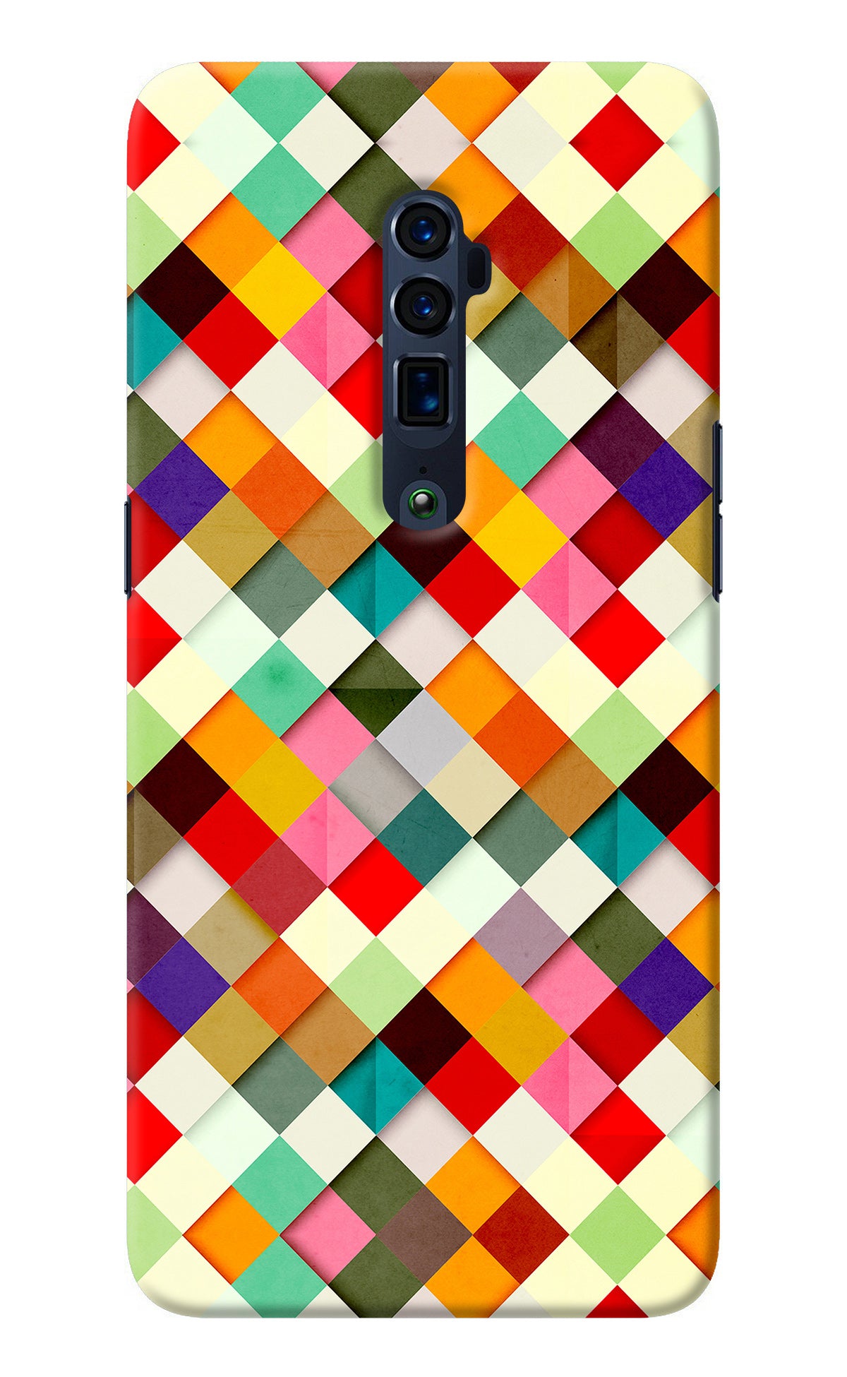 Geometric Abstract Colorful Oppo Reno 10x Zoom Back Cover