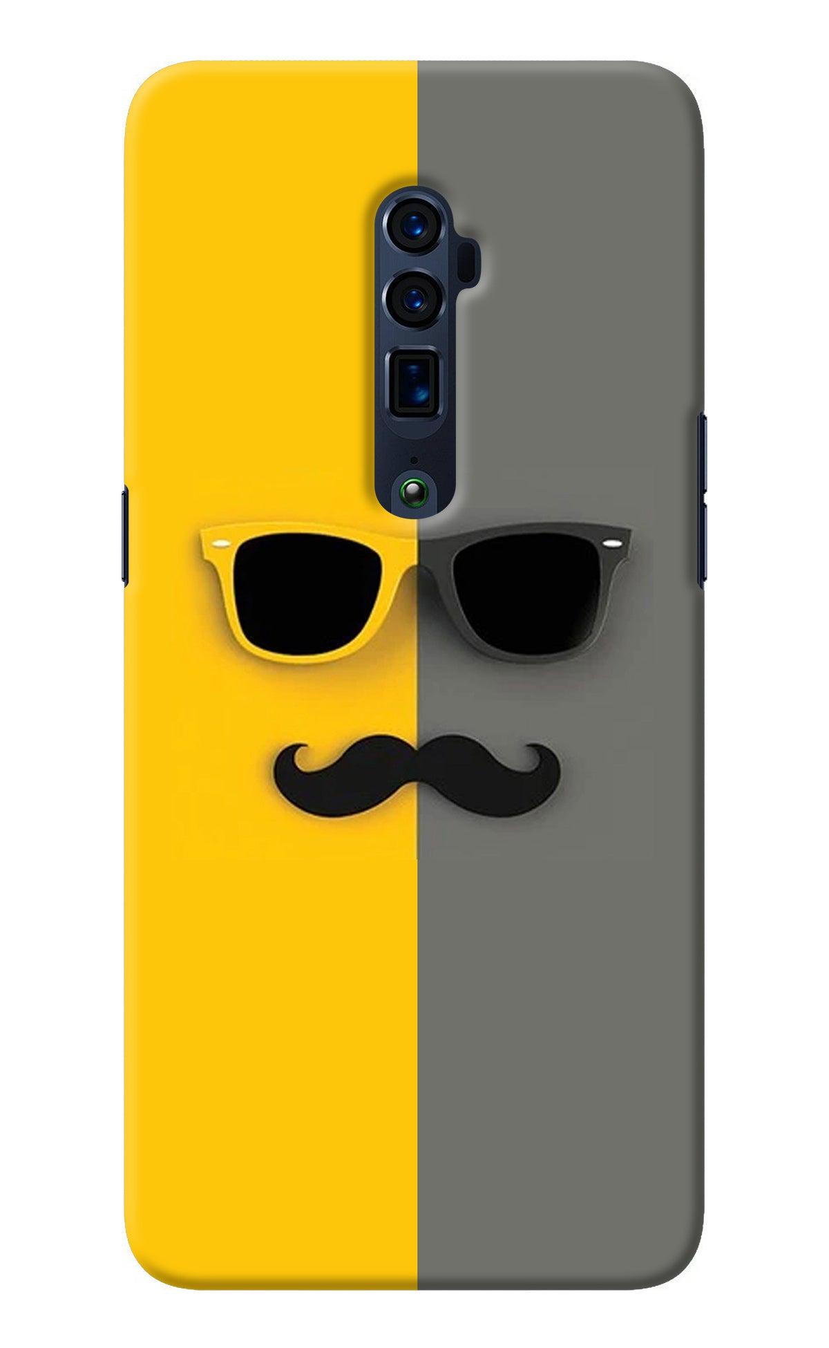 Sunglasses with Mustache Oppo Reno 10x Zoom Back Cover