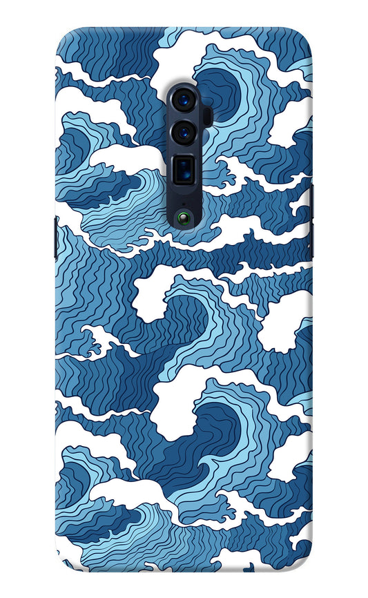 Blue Waves Oppo Reno 10x Zoom Back Cover