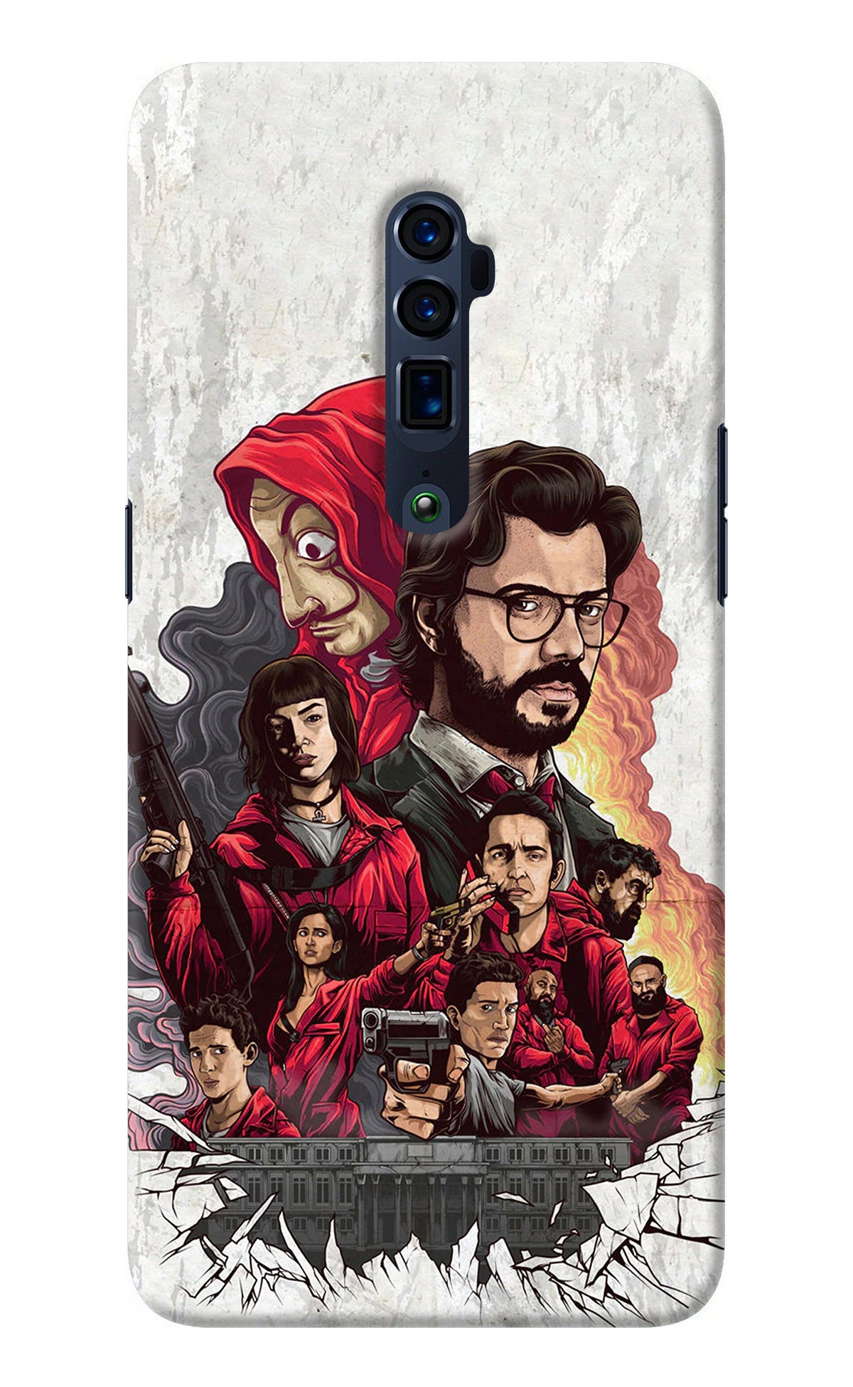 Money Heist Artwork Oppo Reno 10x Zoom Back Cover