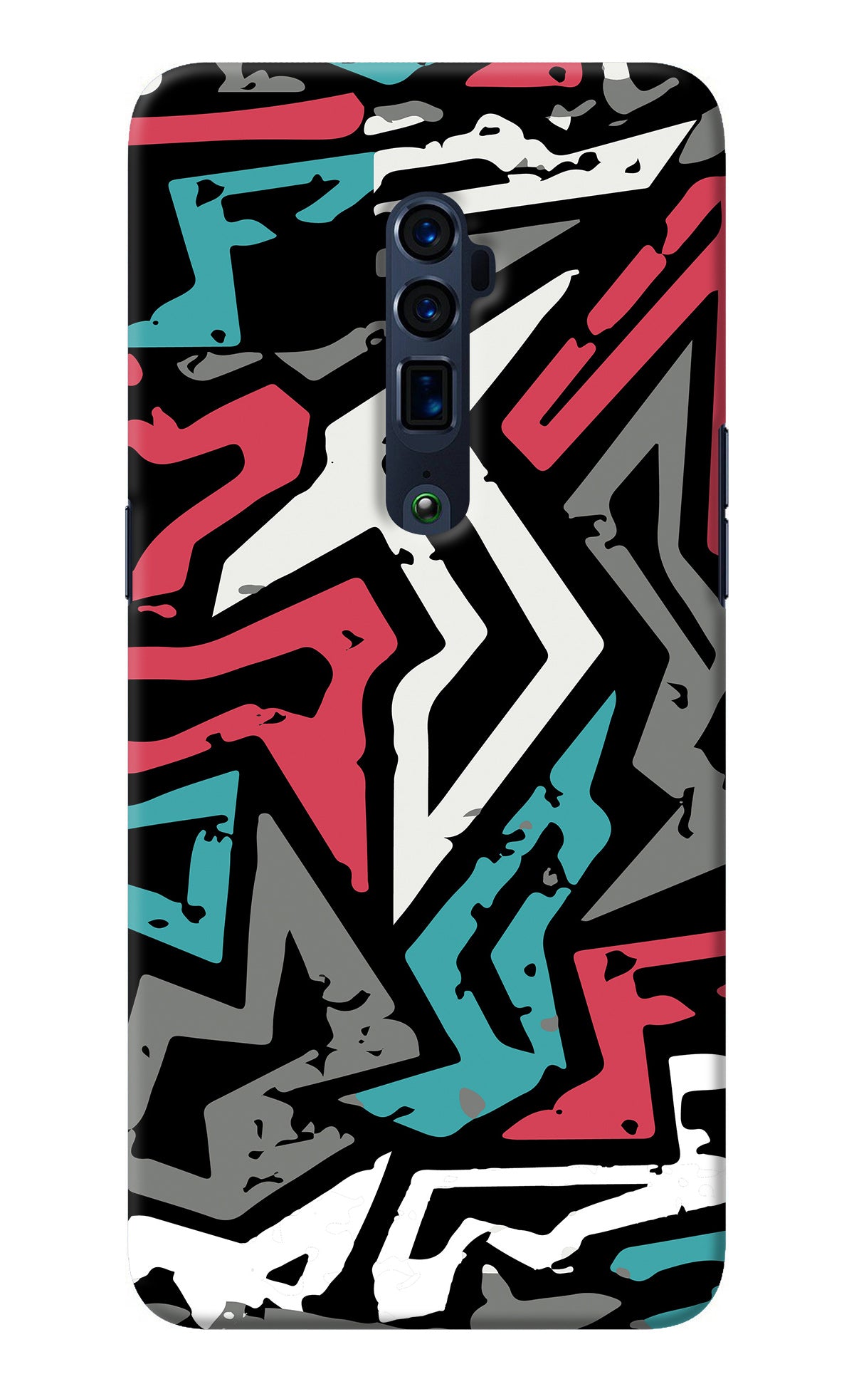 Geometric Graffiti Oppo Reno 10x Zoom Back Cover