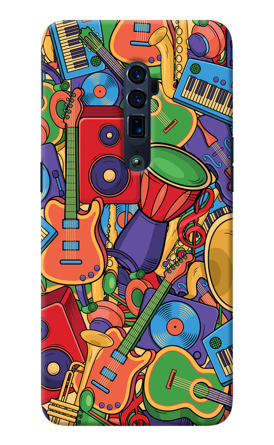 Music Instrument Doodle Oppo Reno 10x Zoom Back Cover