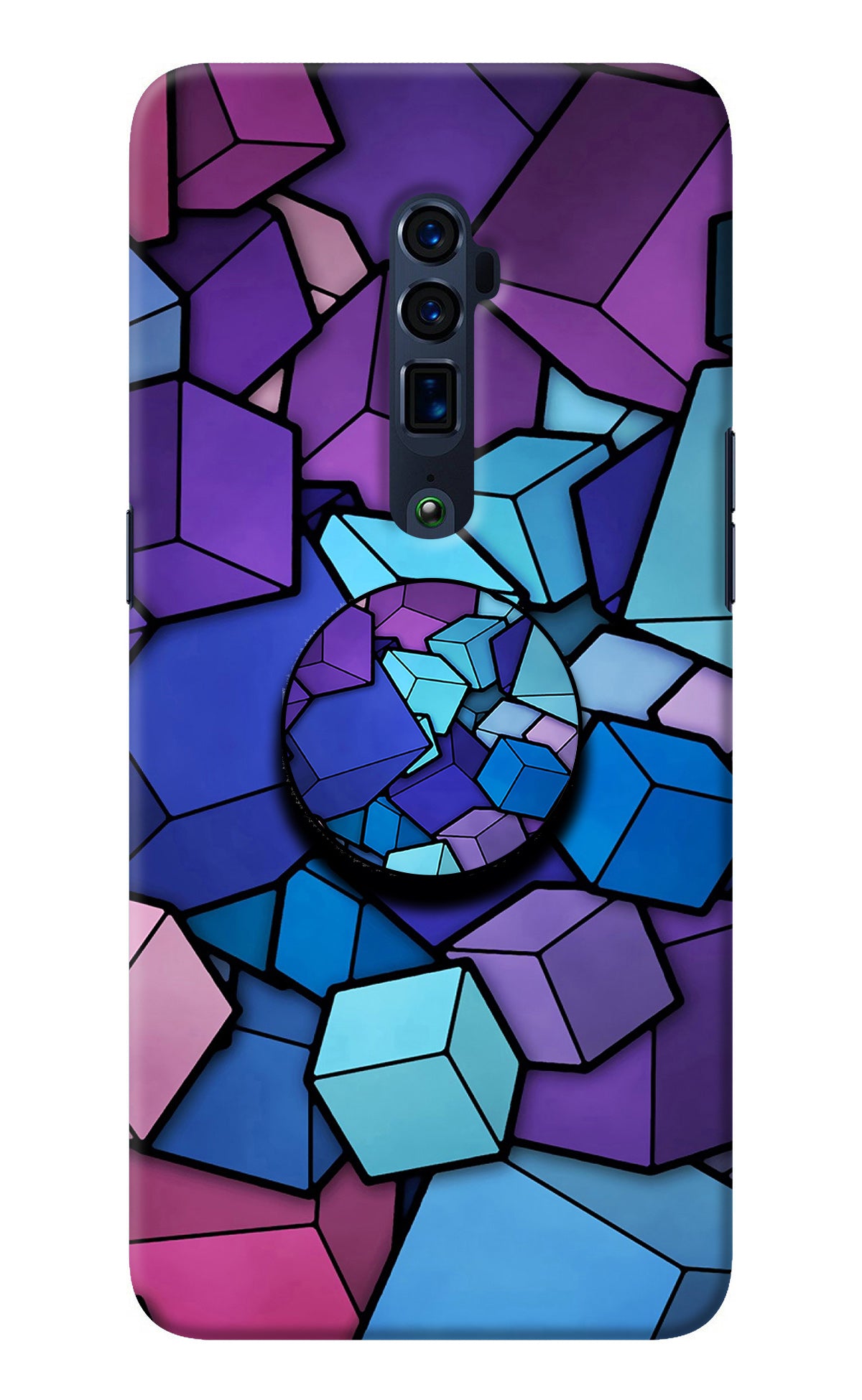 Cubic Abstract Oppo Reno 10x Zoom Pop Case