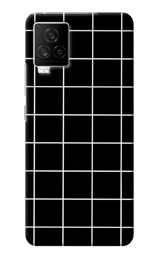 White Grid iQOO 7 Legend 5G Back Cover