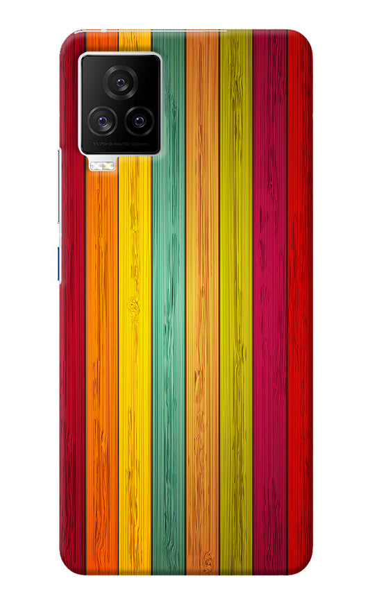 Multicolor Wooden iQOO 7 Legend 5G Back Cover