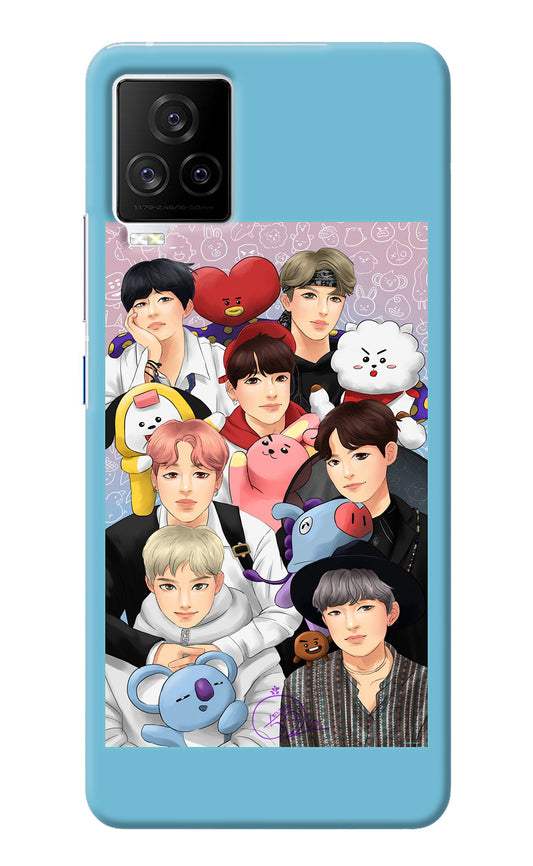 BTS with animals iQOO 7 Legend 5G Back Cover