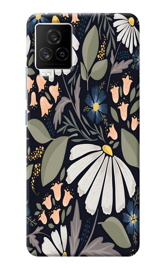 Flowers Art iQOO 7 Legend 5G Back Cover