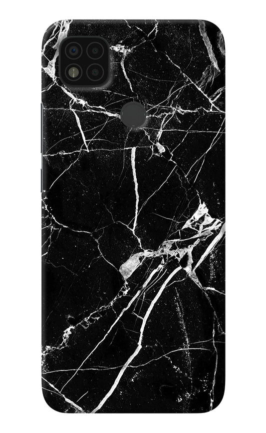 Black Marble Pattern Poco C31 Back Cover