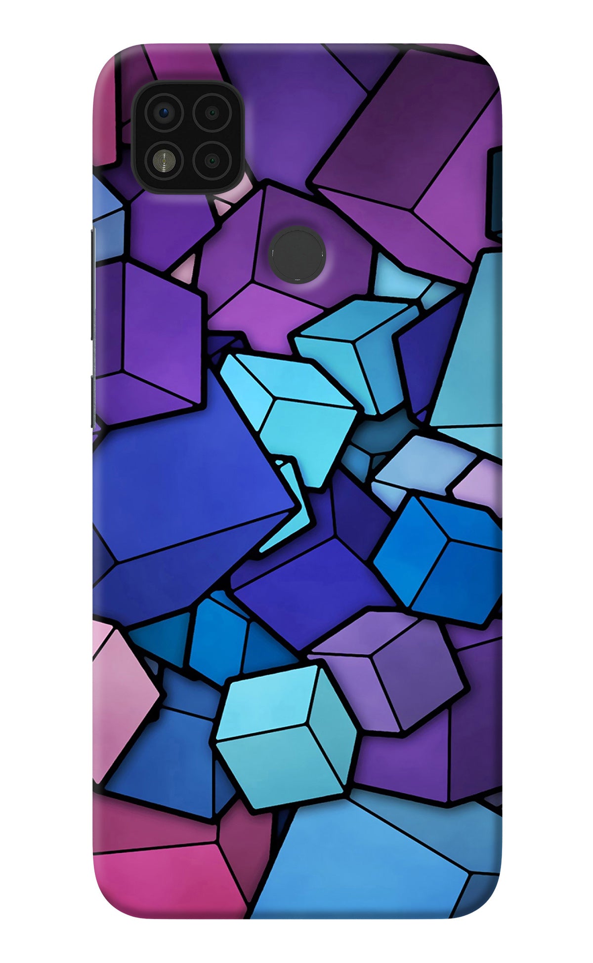 Cubic Abstract Poco C31 Back Cover