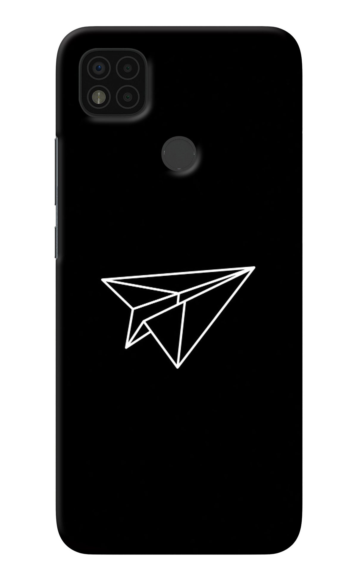 Paper Plane White Poco C31 Back Cover