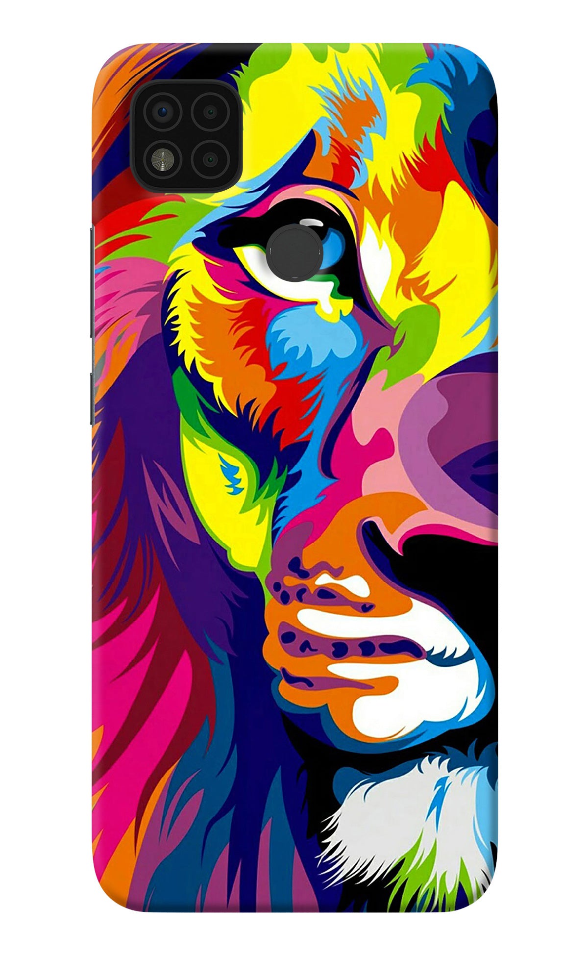 Lion Half Face Poco C31 Back Cover