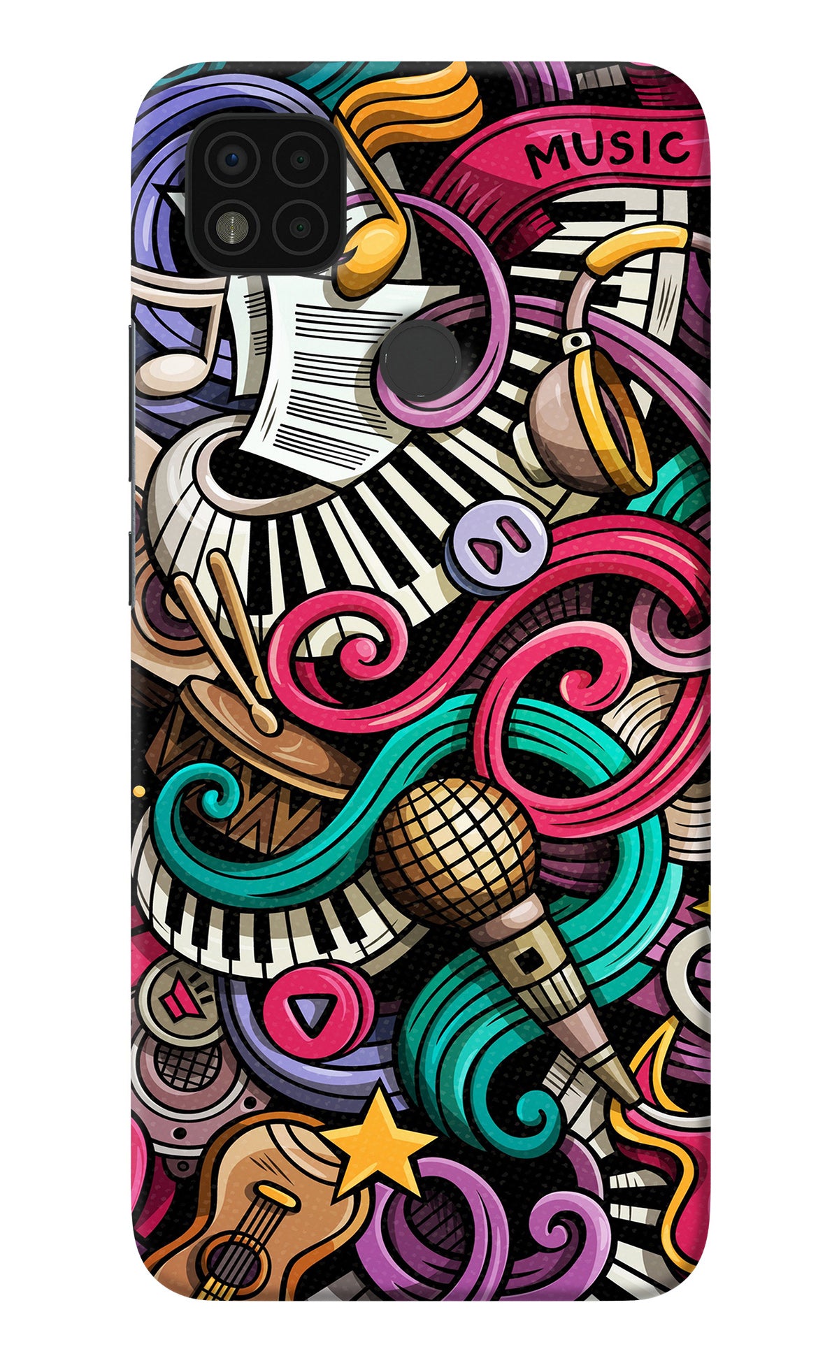 Music Abstract Poco C31 Back Cover