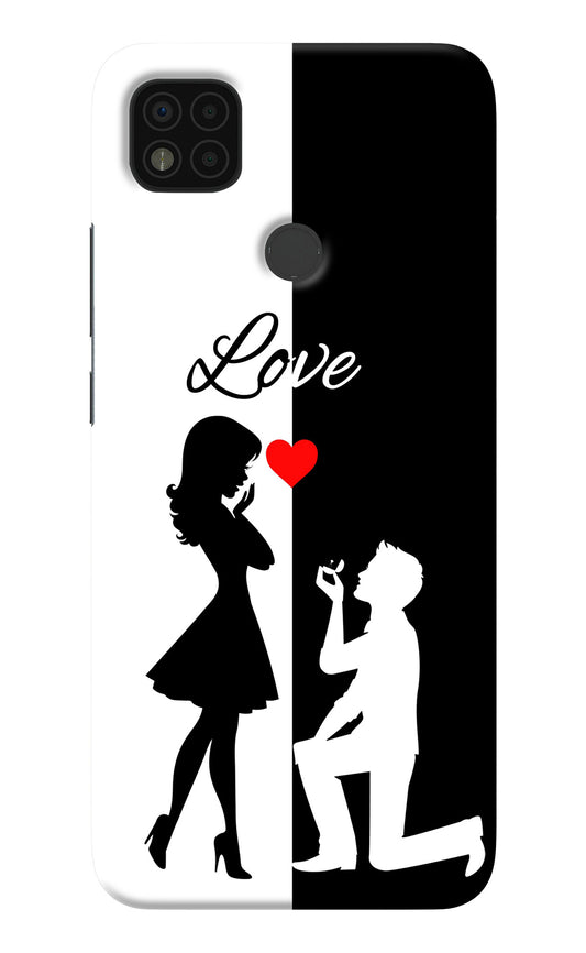 Love Propose Black And White Poco C31 Back Cover