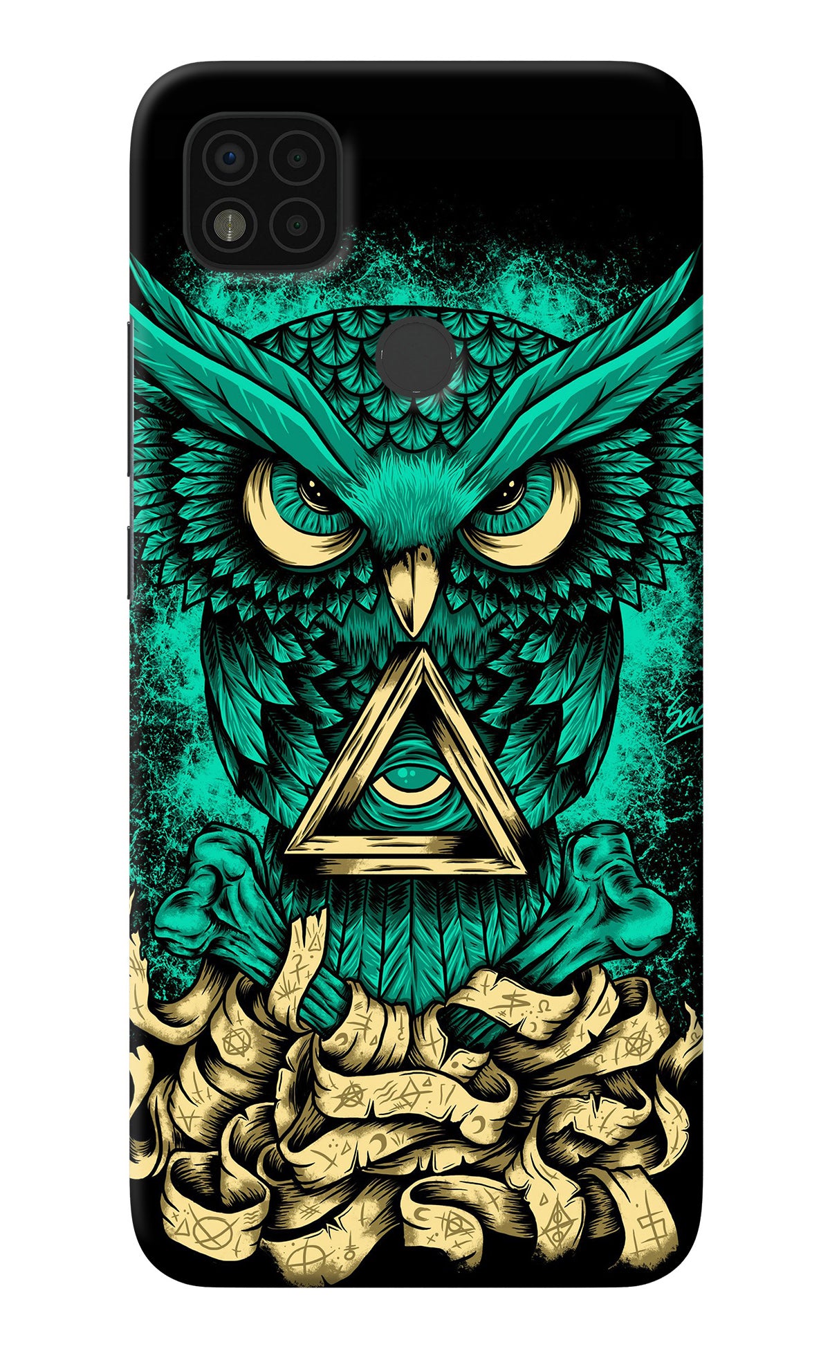 Green Owl Poco C31 Back Cover